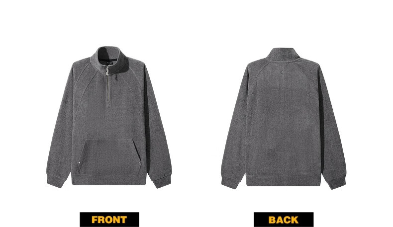 CABBEEN Velvet Y-Axis Stripe Men's Sweatshirt Special Fabric LOGO Single C Embroidery Winter Long Sleeve Sweatshirt 15
