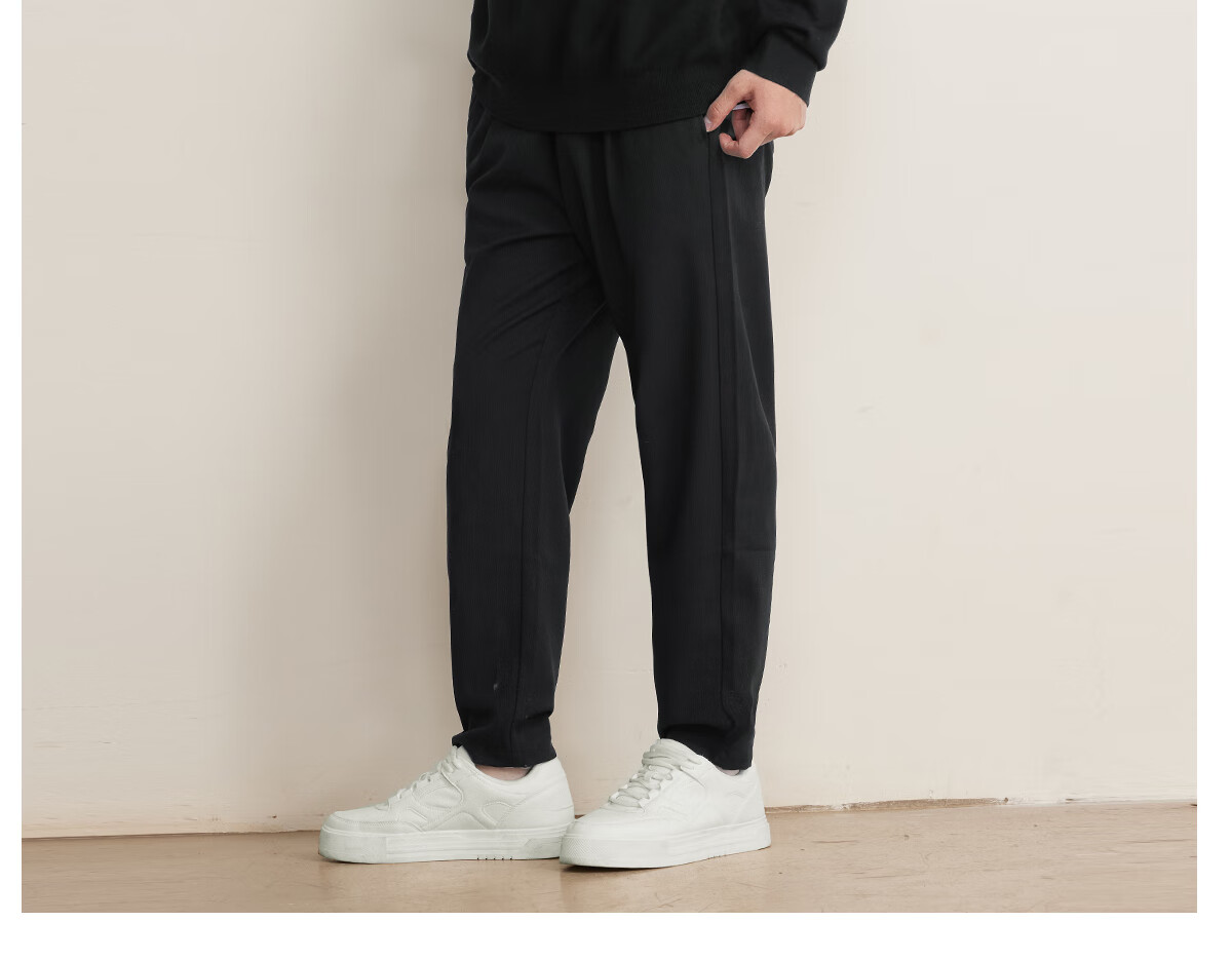 MARKLESS Men's Casual Pullover Knit Sweater, Long Sleeve, Spread Collar, Drop Shoulder, Machine Washable, Knit Top 5703, Starry Black, Size L 27