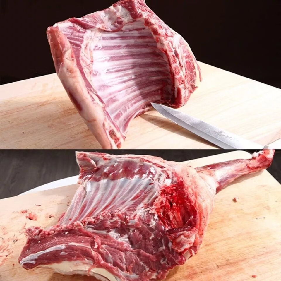 新鲜散养现杀半只羊前腿后腿肉羊排白条羊腔带骨小山羊肉全羊组合 现