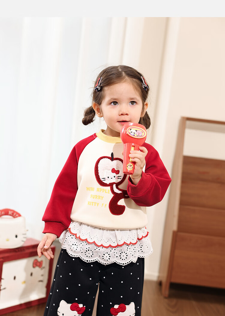 LUSON Little O Dad Baby Girl Toddler Raglan Sleeve Autumn Cartoon Cute Casual Sweatshirt New Year Outfit 10