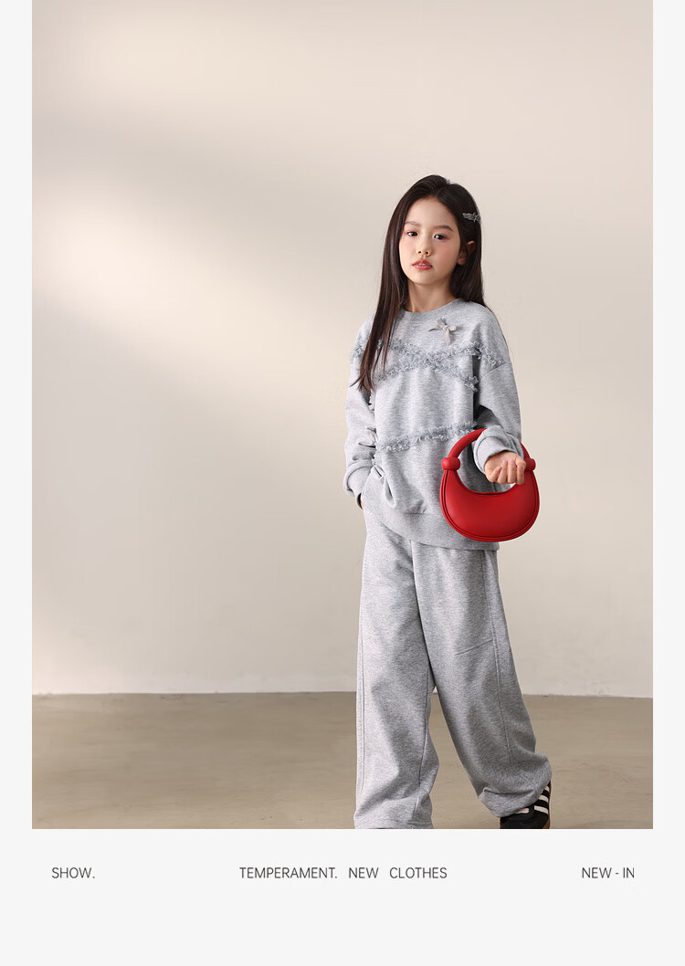LUSON Chen Dazhu Girls Casual Set Autumn Thin Big Kids Sportswear Children's Autumn Clothes 21