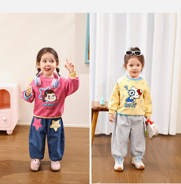LUSON Little O Dad Baby Girl Cartoon Sweatshirt 2025 Autumn New Baby Round Neck Cute Stylish Top 15