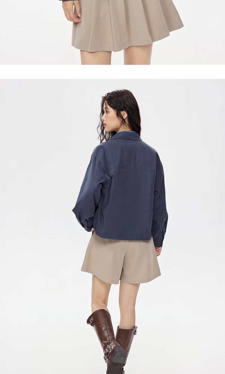 Giordano Women's Oversized Cotton Long Sleeve Casual Deconstructed Shirt Autumn Winter 13345854 13