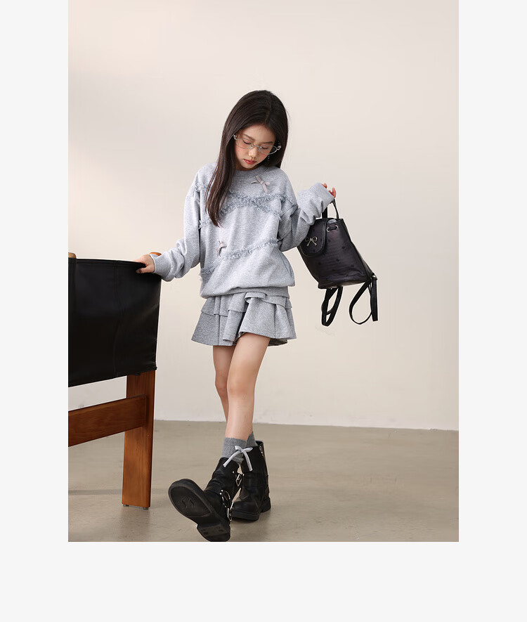 LUSON Chen Dazhu Girls Casual Set Autumn Thin Big Kids Sportswear Children's Autumn Clothes 6