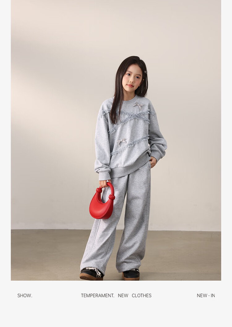 LUSON Chen Dazhu Girls Casual Set Autumn Thin Big Kids Sportswear Children's Autumn Clothes 17
