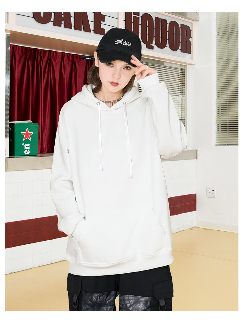 Jeanswest Women's Hoodie Autumn 2025 New Sweet Style Plus Size Slimming Loose Lazy Casual Top 6