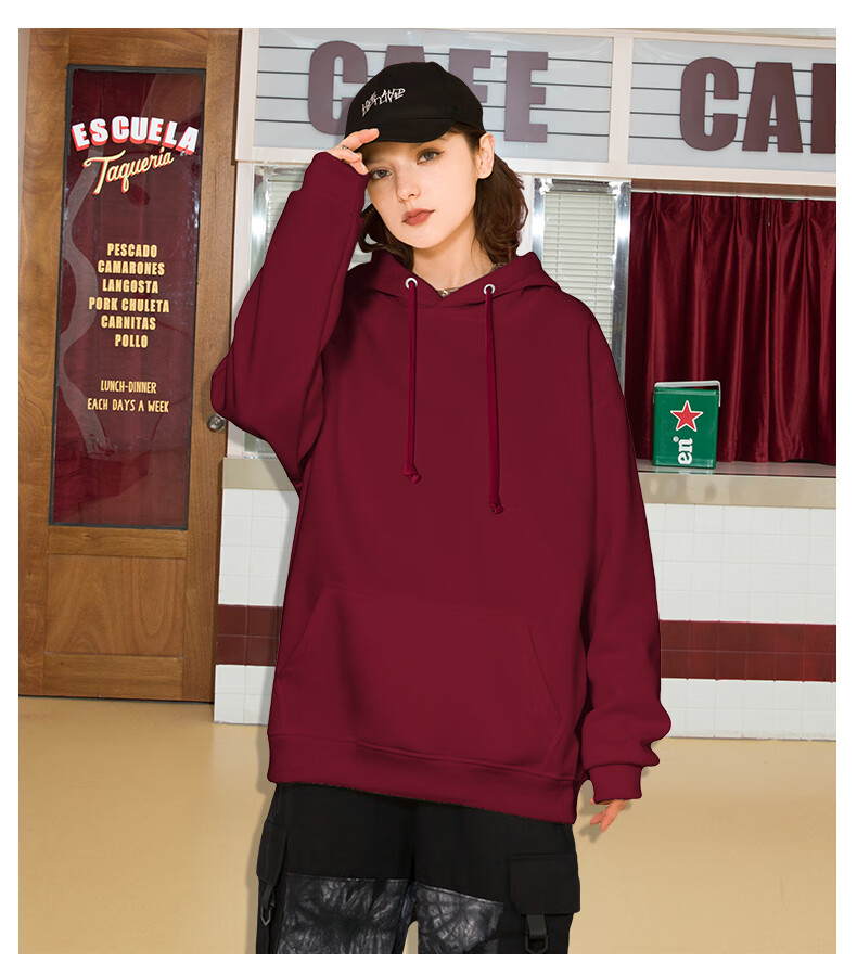 Jeanswest Women's Hoodie Autumn 2025 New Sweet Style Plus Size Slimming Loose Lazy Casual Top 8