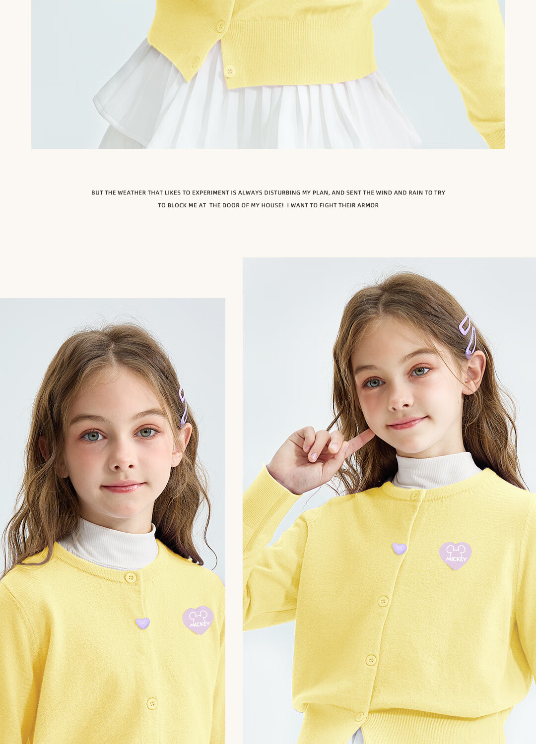 Disney Girls' Sweater Set 2026 Spring New Cute Princess Style Children's Knitwear 17