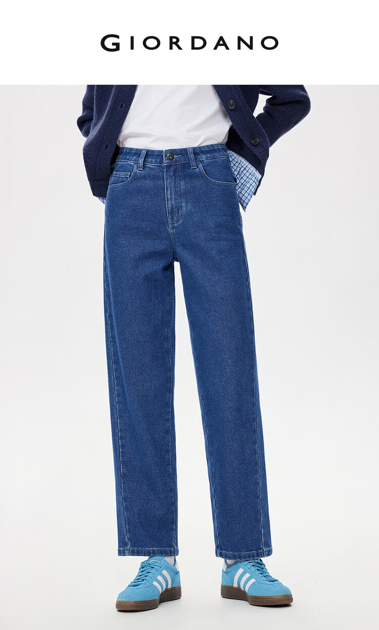 Zara Vintage Straight Leg Jeans Women Autumn and Winter Heavy Wash High Waist Zipper Jeans 05415683 3