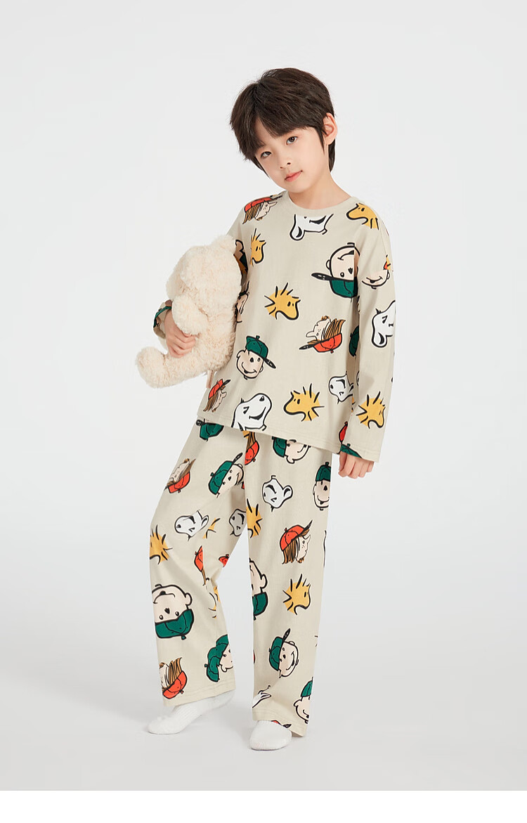 Duoduo Boys' Homewear Spring and Autumn Pure Cotton Skin-friendly Pajama Set 2026 New Children's Cartoon Printed Two-piece Set 6