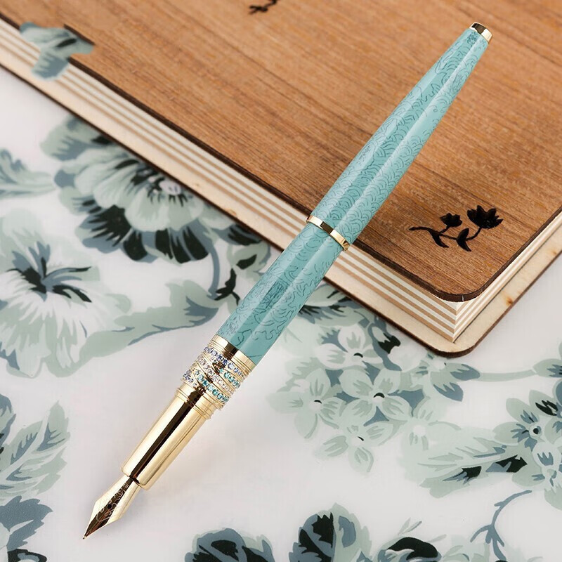 HERO Premium Collection Ladies' Fountain Pen Signature Pen, High-End Luxury Office Gift, National Day And Birthday Present, HS208-A/Packaged in Floral Gree 2