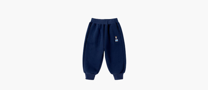 Dudu Boys Winter Thickened Pants Children's Fleece Casual Pants Girls Sports Pants Baby Warm Long Pants Gray 80 2