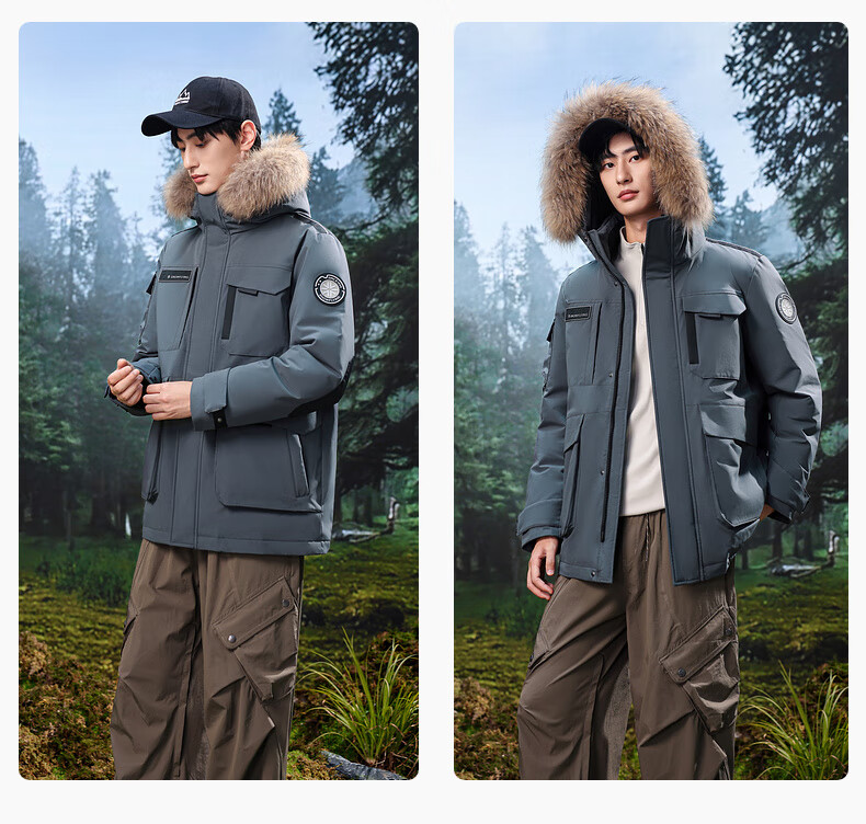 SNOWFLYING 2025 New Men's Winter Mid-Length Down Jacket Warm Simple Business Casual Windproof Durable Cold-Resistant Coat 11