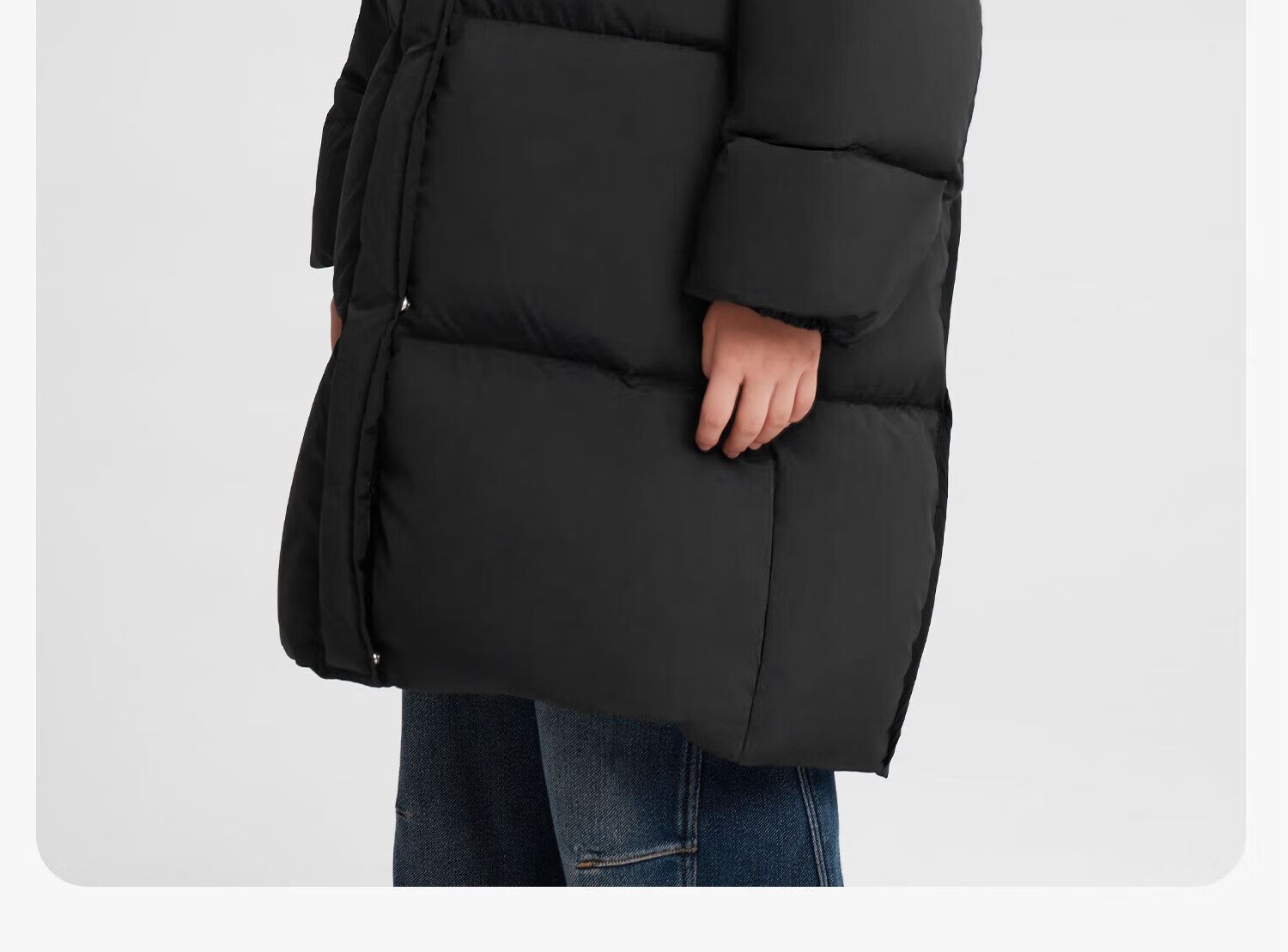 Zuo Xi Boys' Mid-Length Down Jacket Winter Warm Thickened Hooded Coat Red Size 130 New Year Outfit 37