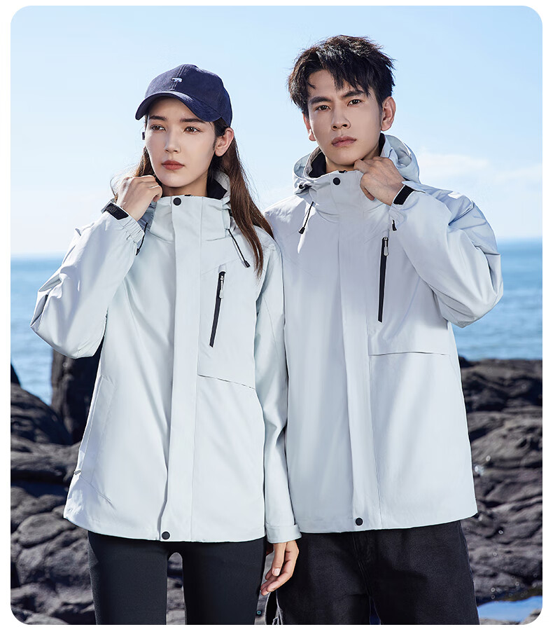 Xuezhongfei 3-in-1 Fleece Liner Softshell Jacket Unisex 2025 New Outdoor Windproof Waterproof Couple Coat 13