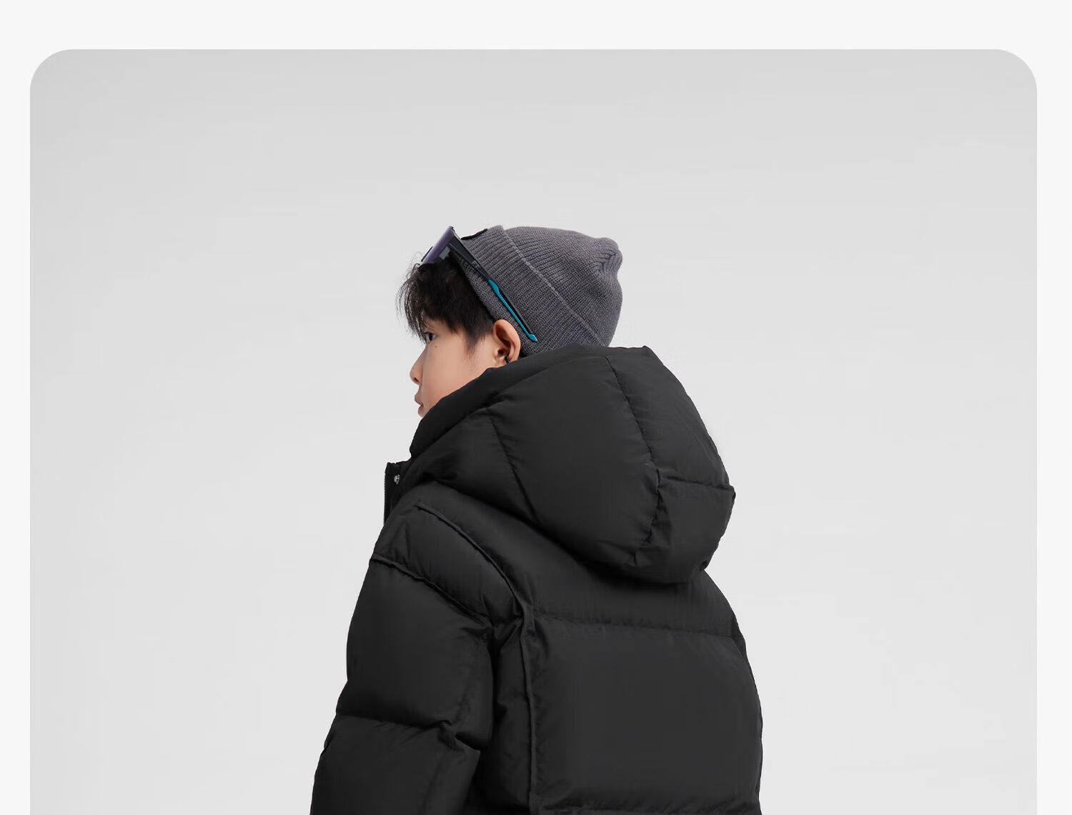 Zuo Xi Boys' Mid-Length Down Jacket Winter Warm Thickened Hooded Coat Red Size 130 New Year Outfit 34