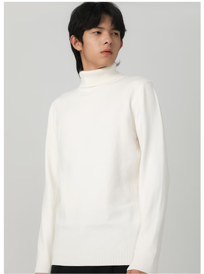 MARKLESS Men's Sweater, Autumn And Winter Warm Turtleneck Knit Pullover, Casual Inner Layer Base Shirt, 0710 Wheat Yellow, L 17