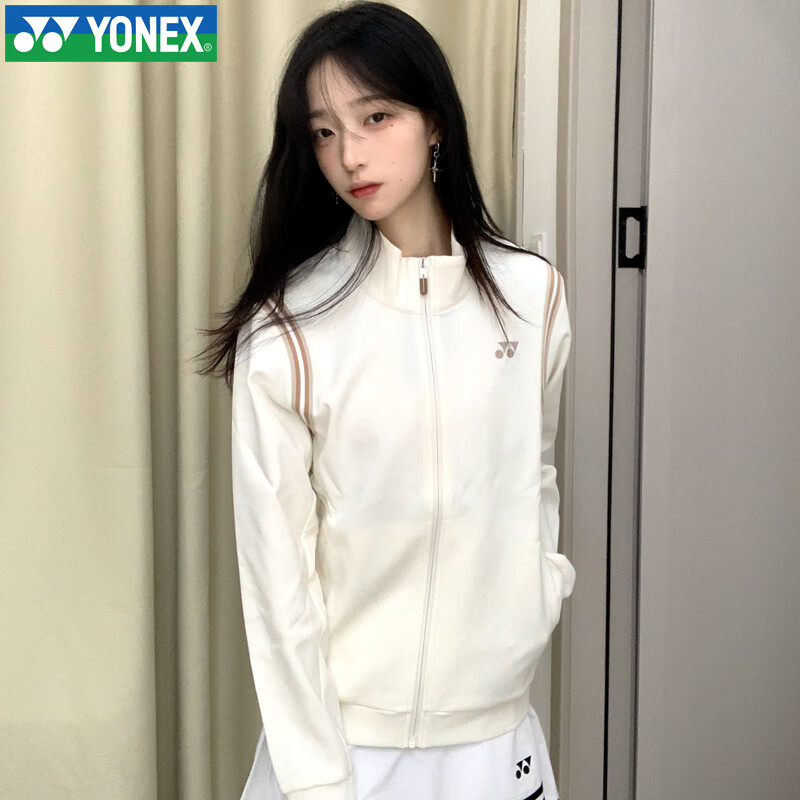 YONEX Autumn Winter Badminton Long Sleeve Hoodie Jacket Sportswear Men’s 150094BCR White L 21