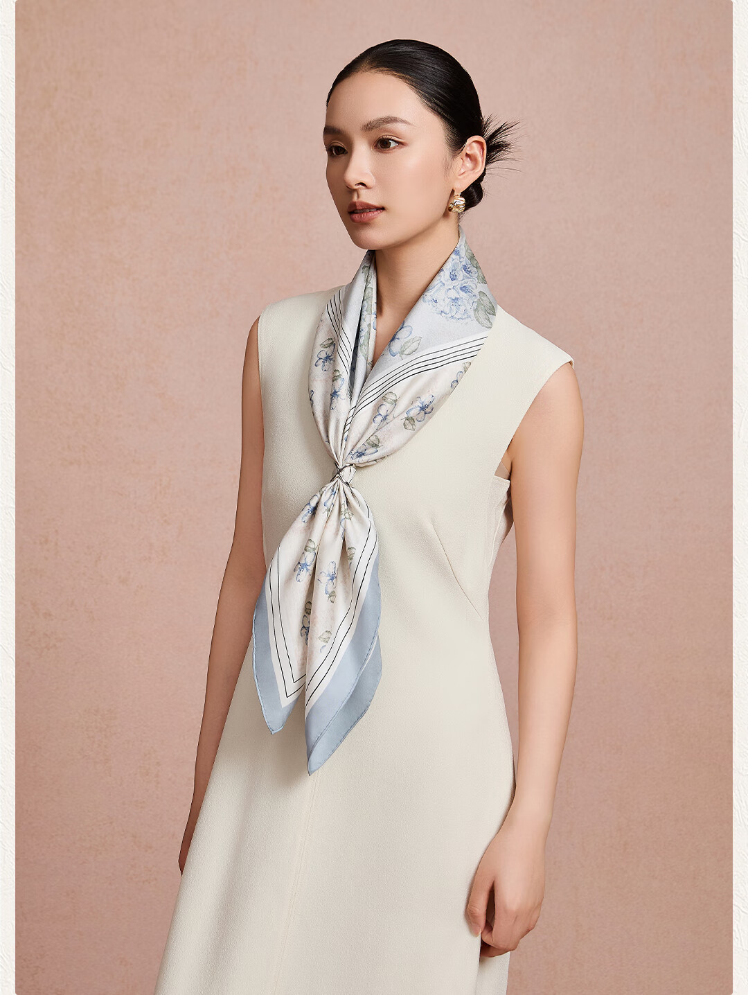 Shanghai Story [Counter Same Style] 100% Mulberry Silk Scarf Shawl Gift for Mom Mother's Day Birthday 11