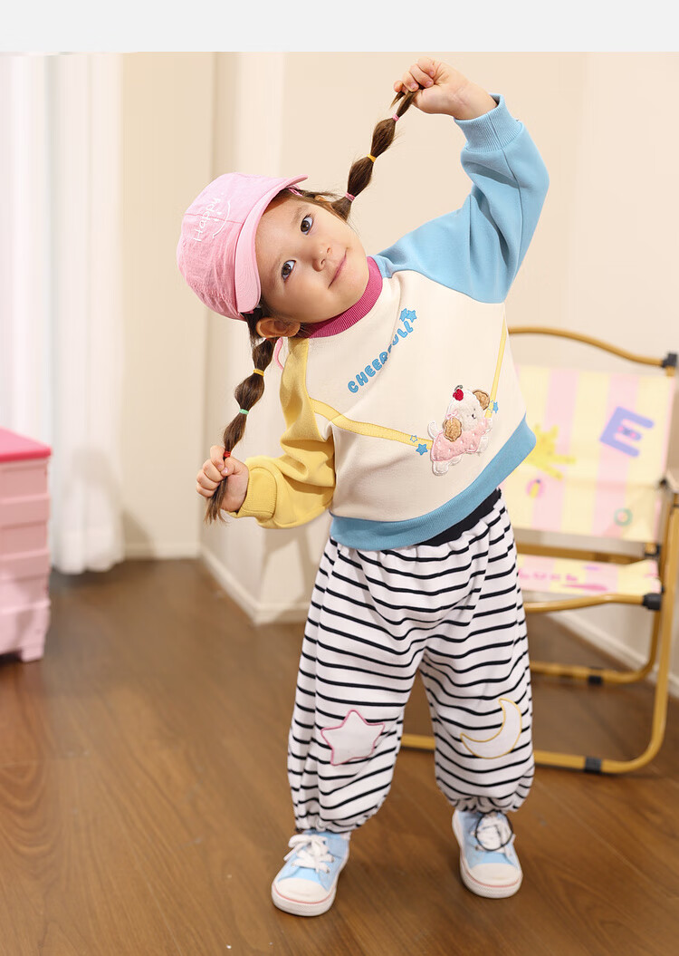 LUSON Little O Dad Baby Girl Toddler Raglan Sleeve Autumn Cartoon Cute Casual Sweatshirt New Year Outfit 26