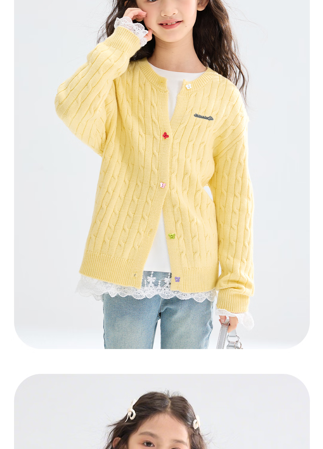 Disney Girls' Sweater Set 2026 Spring New Cute Princess Style Children's Knitwear 33