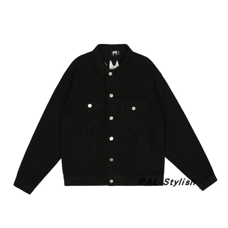 国庆促revenge denim jacket 背后字母刺绣 男女休闲外套水洗牛仔夹克