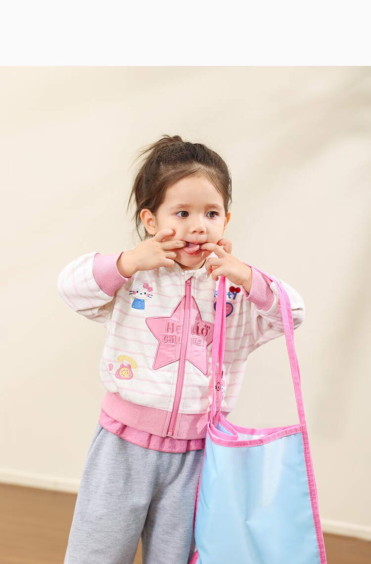 LUSON Little O Dad Baby Girl Autumn Outfit 2025 Spring and Autumn Long Sleeve Sweatshirt Jacket and Pants Baby Clothes 8
