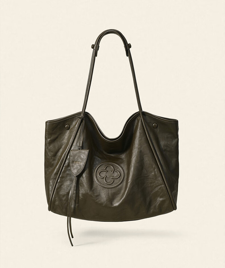 CASSILE Handbag for Women, Vegetable Tanned Cowhide Leather, Large Capacity Light Luxury Shoulder Bag, 520 Gift 11