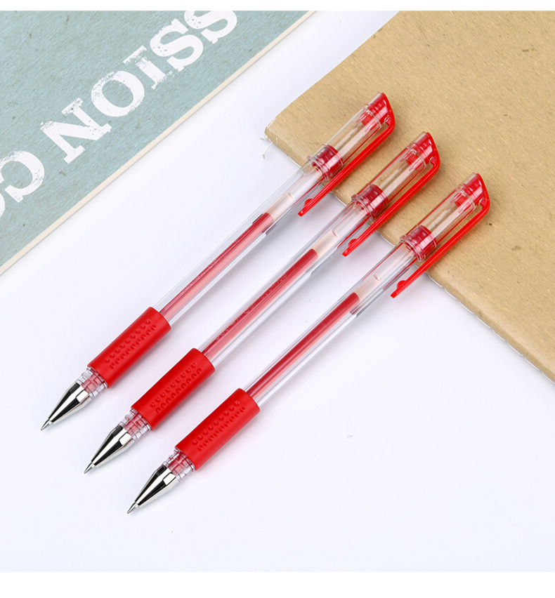 文熙阁自由马中性笔05mm子弹头经典办公水性笔签字笔ho1001黑色色12支