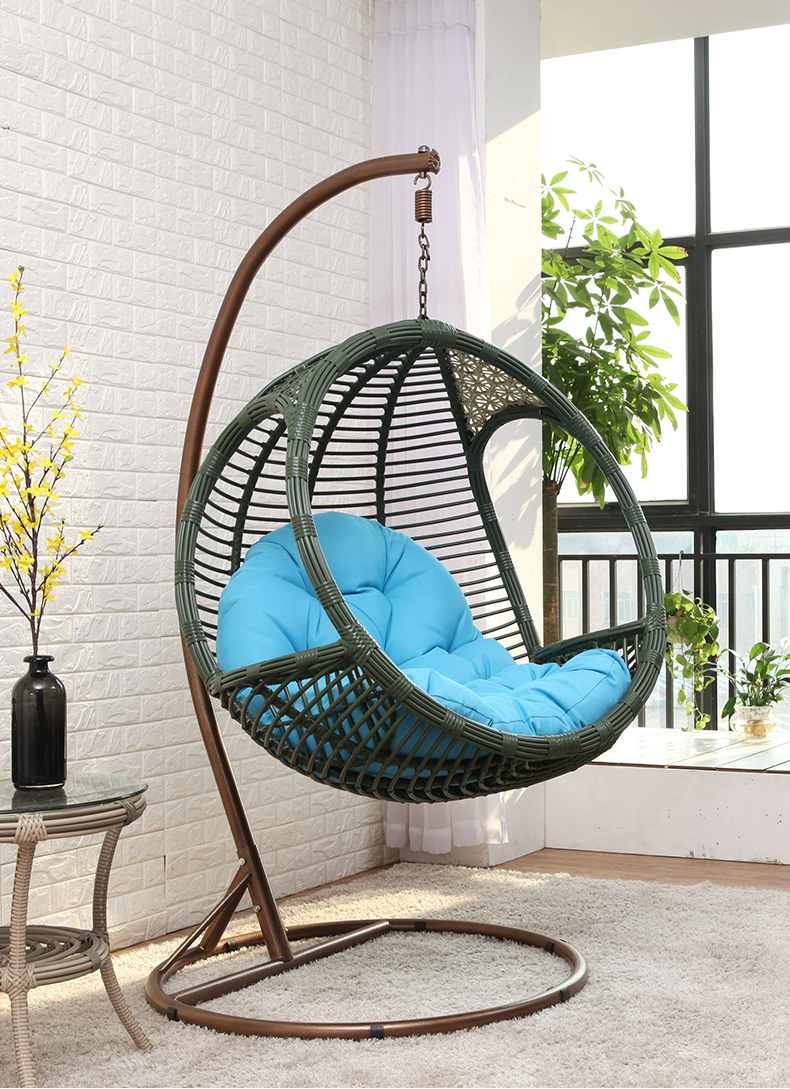 吊椅吊篮藤椅单人鸟巢室内阳台客厅懒人沙发摇篮椅吊床秋千椅 白色