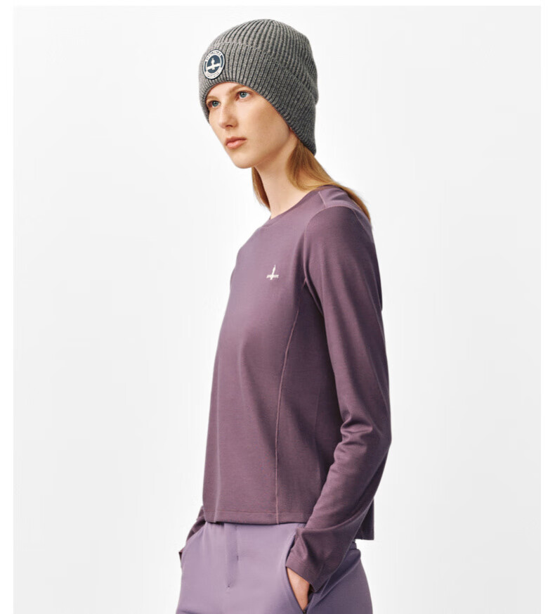 Biyinlefen 2025 Autumn New Casual Simple Solid Color Versatile Crew Neck Lightweight Tencel Wool Women's Base Layer Long Sleeve T-Shirt 6