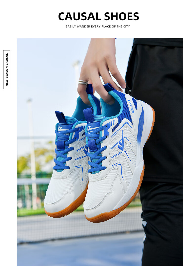 Warrior Badminton Shoes Table Tennis Shoes Tennis Shoes Training Shoes Unisex Parent-Child Model 1033 Size 40 White Pink 27