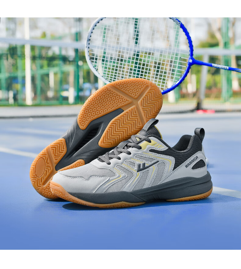 Warrior Badminton Shoes Table Tennis Shoes Tennis Shoes Training Shoes Unisex Parent-Child Model 1033 Size 40 White Pink 18