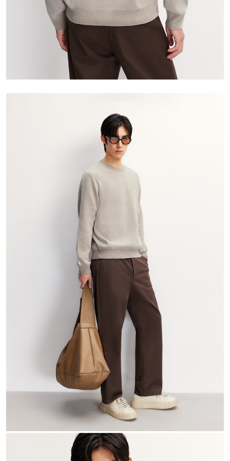 JACK&JONES Men's Autumn Sweater Knitwear Casual Solid Color Skin-friendly Embroidered Trendy Long Sleeve Top 225313025 4
