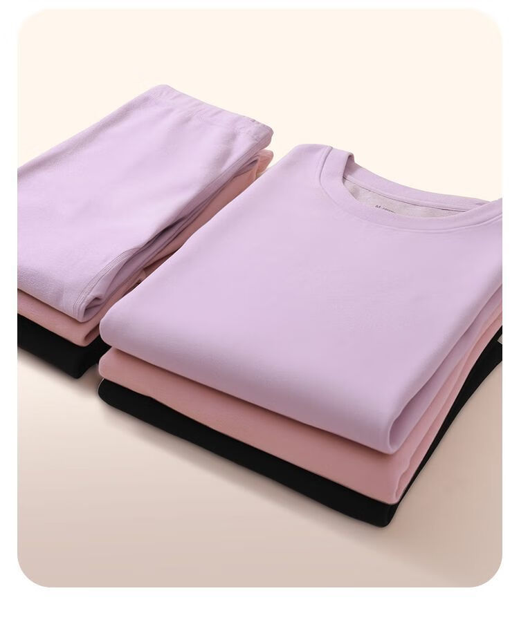 GUJIN Double-Sided Fleece Lined Mink Cashmere and Lyocell Thermal Underwear Set for Women Thickened Autumn Winter Heat Retaining Base Layer Top and Bottom 21