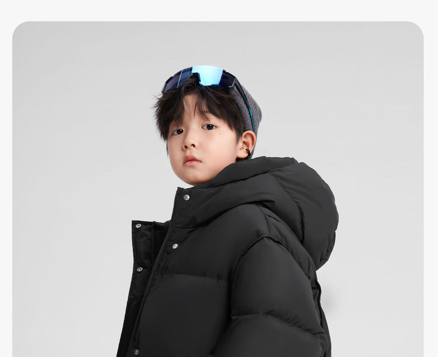 Zuo Xi Boys' Mid-Length Down Jacket Winter Warm Thickened Hooded Coat Red Size 130 New Year Outfit 32