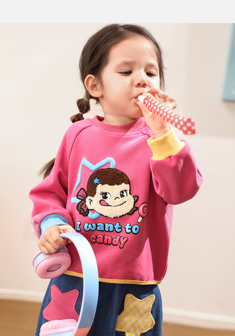 LUSON Little O Dad Baby Girl Cartoon Sweatshirt 2025 Autumn New Baby Round Neck Cute Stylish Top 21
