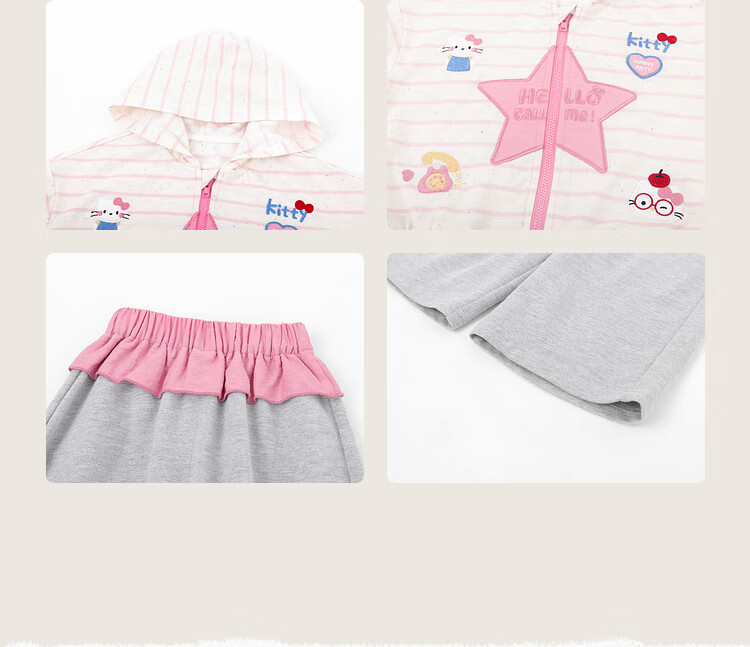 LUSON Little O Dad Baby Girl Autumn Outfit 2025 Spring and Autumn Long Sleeve Sweatshirt Jacket and Pants Baby Clothes 4