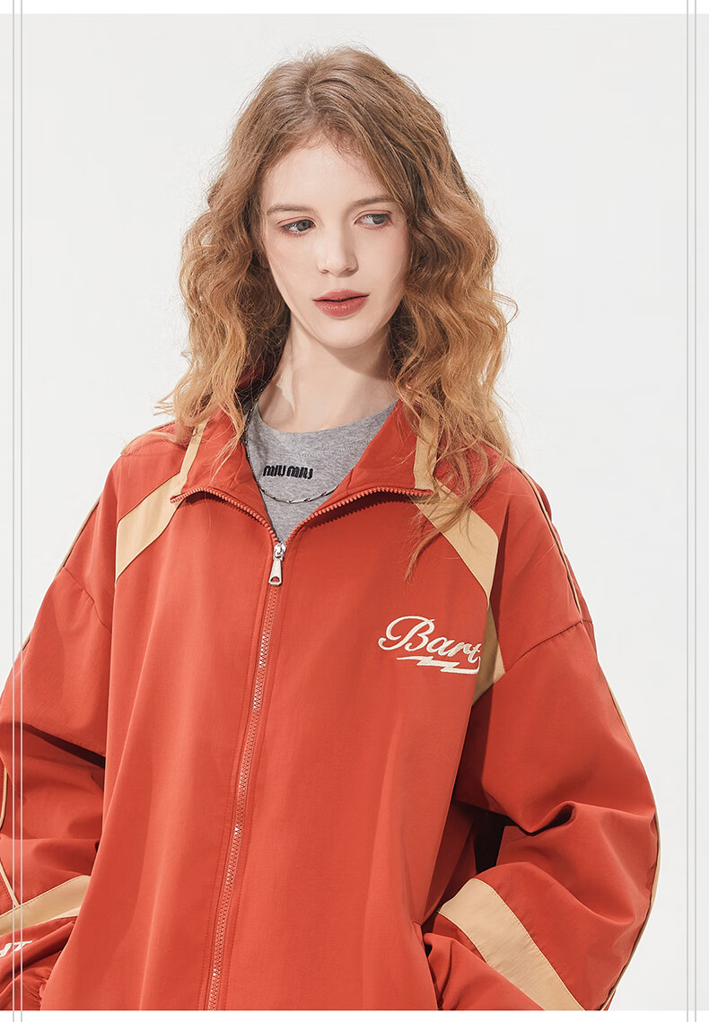 THE SIMPSONS Casual Loose Trendy Embroidered Colorblock Unisex Jacket Coat Gray Regular L 25