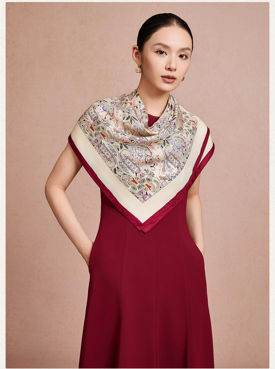 Shanghai Story New 100% Mulberry Silk Twill Scarf Shawl Gift Box for Mom Mother's Day Birthday Gift 10