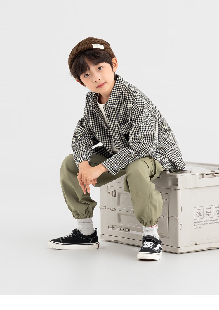 Duoduo Home Korean Style Black and White Check Boys' Long Sleeve Soft and Skin-Friendly Shirt Spring and Autumn Trendy Casual Top 5