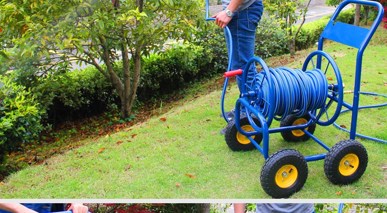 轮式手推大型可绕80-200米金属 水管收纳车架水管车洗车浇花 水管车 1