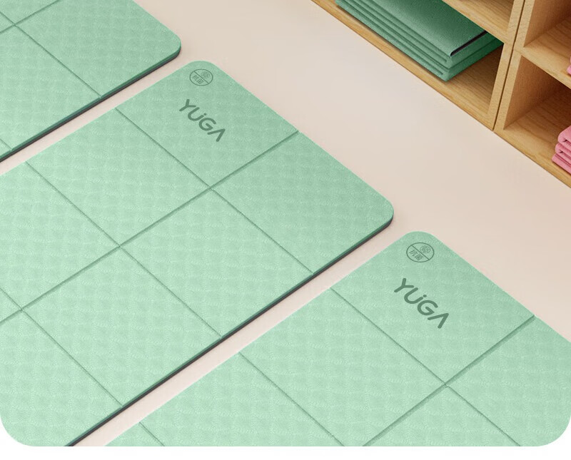 Gumifan Foldable Yoga Mat Thickened Fitness Mat 6mm Green Nap Mat for Elementary Students Classroom Use 4