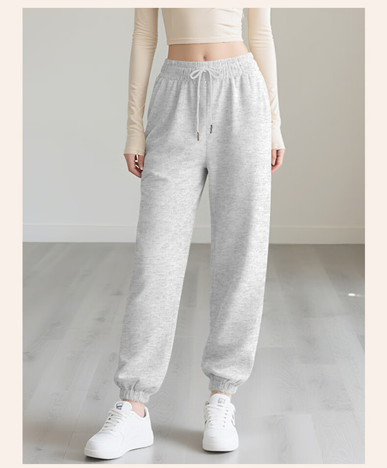 Baleno Women's Fleece Lined Jogger Pants Autumn Winter 2025 Thickened Warm Slim Casual Sweatpants Slimming Sports Pants 8