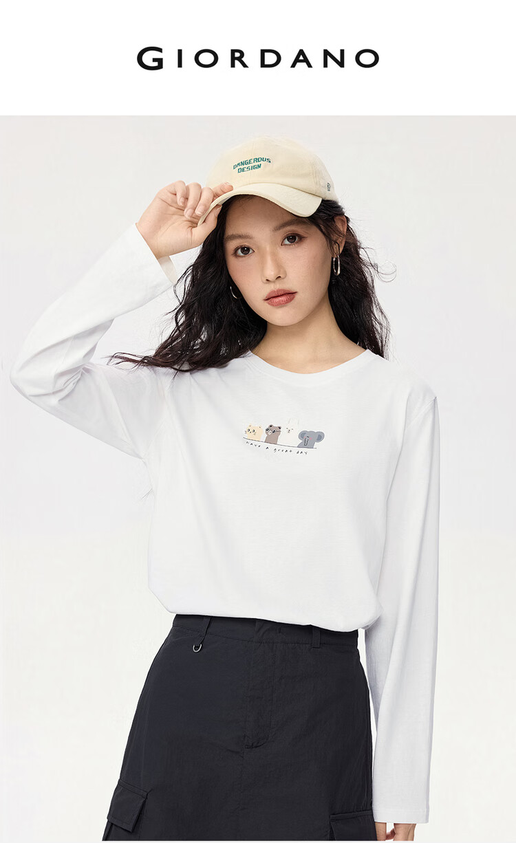 Zara Long Sleeve T-shirt Women Autumn Winter Cotton T-shirt Animal Partner Printed Round Neck Top 13395794 3