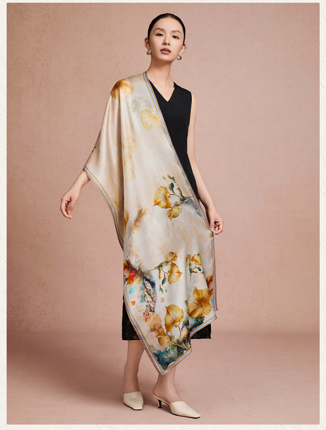 Shanghai Story [Upgraded 30% Encryption] Pure Silk Scarf Gift Box Mulberry Silk Shawl Birthday Gift for Mom Women 22