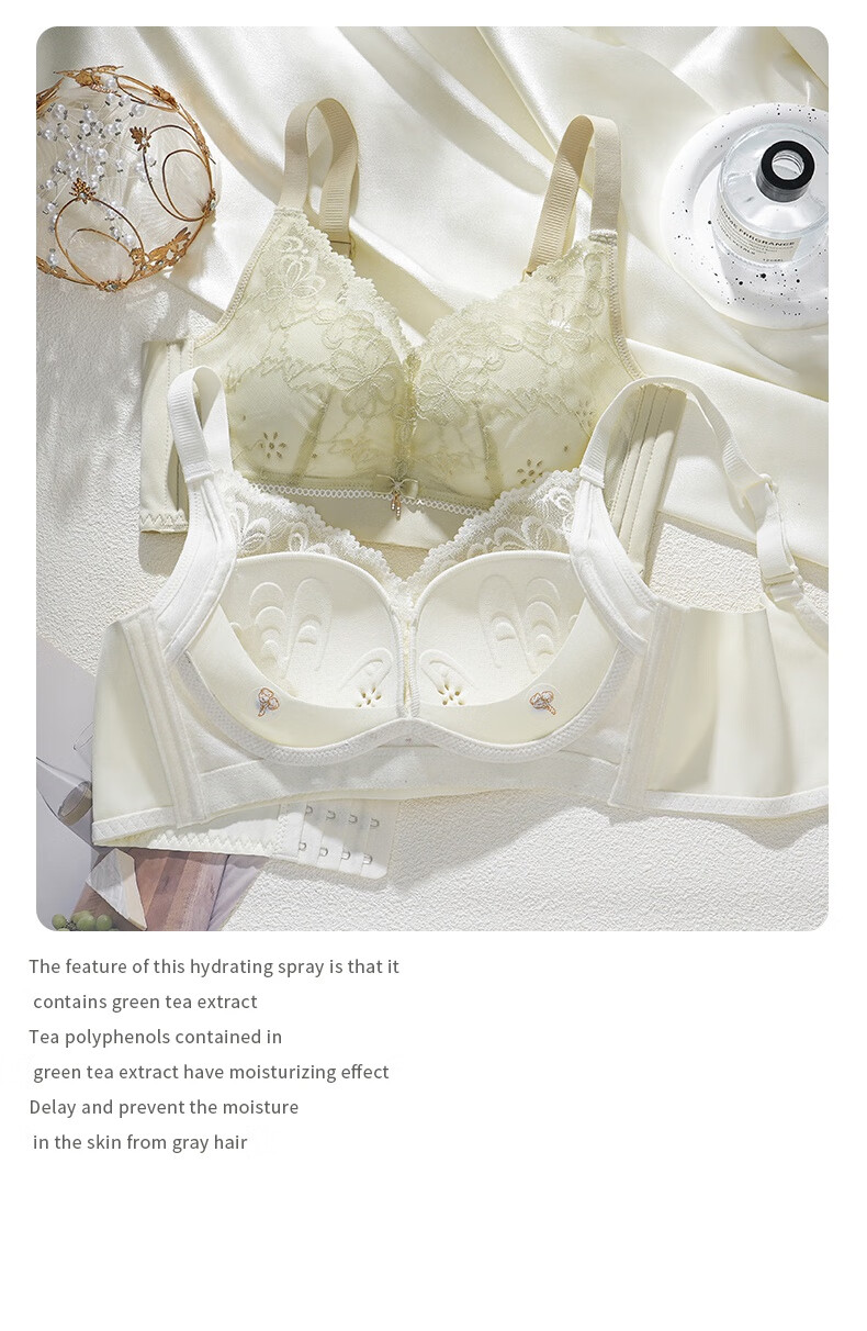 Mankejiao Wireless Push-Up Bra for Women, Minimizes Large Bust, Gathers Small Bust, Side Support, Anti-Sagging, Adjustable, Magnetic-Free, Lifting Bra 20
