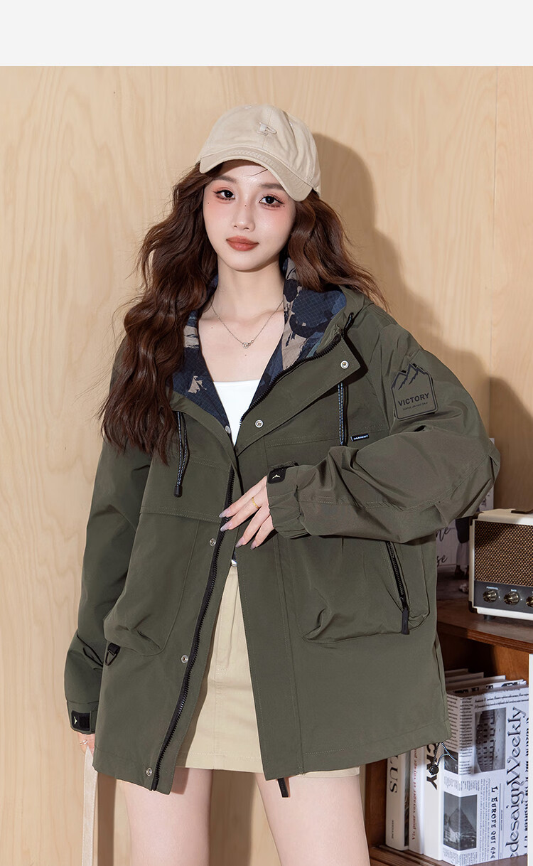 TonLion 2026 Women's Hooded Loose Workwear Stylish Comfortable Casual Jacket 37