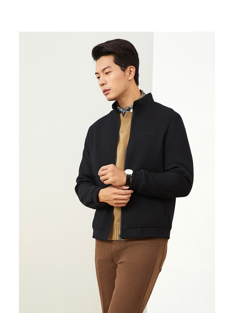Goldlion GY Jacket Autumn Winter Men's Warm Casual Windproof Cold-Resistant Coat JWL0279-MK111 Black 3XL 5