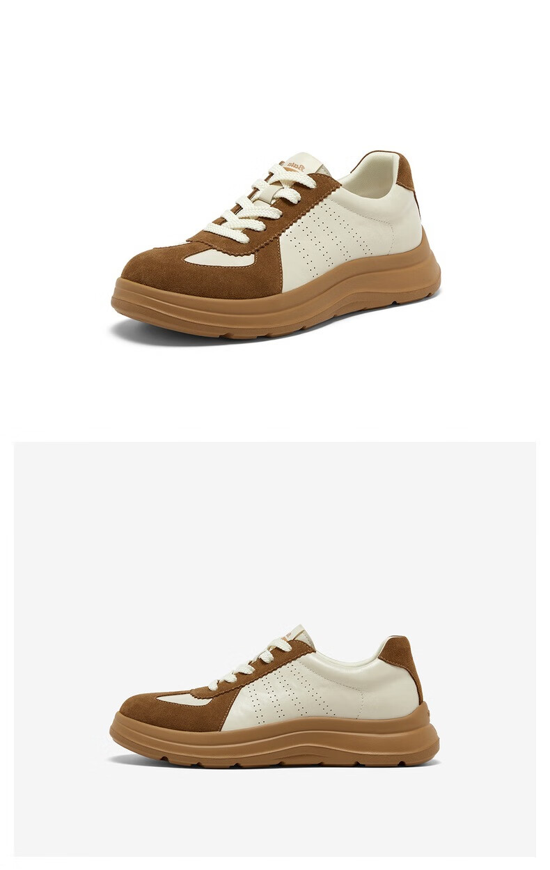 Bata Patented Antibacterial Cowhide And Sheepskin Soft Elastic Couple Casual Training Sports Prince Qichang Mall Matching Single Shoes 16